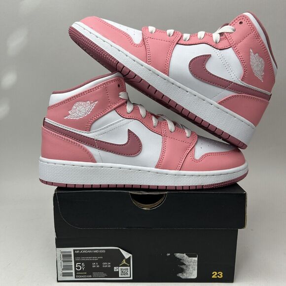 Nike Shoes - Nike Shoes Air Jordan 1 Retro Mid GS “Valentines Day/Coral Pink” 2023